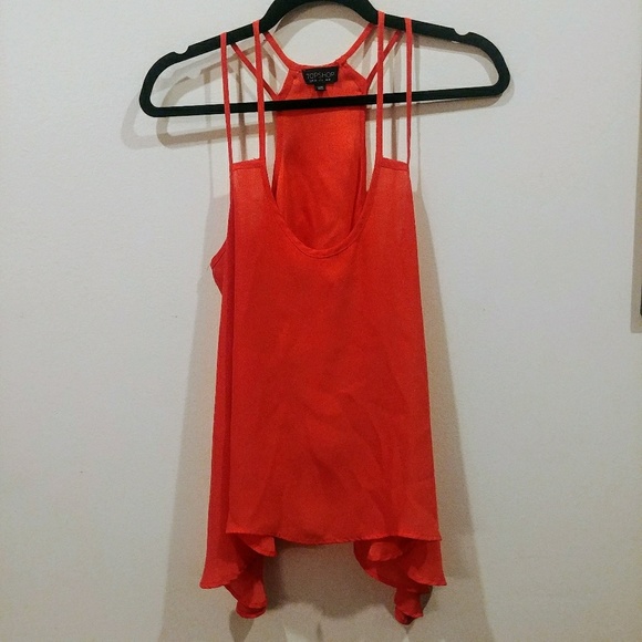 TopShop Fire Dancer Spaghetti Strap Top - Picture 1 of 7